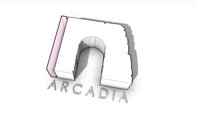 Arcadia Logo 3D lines